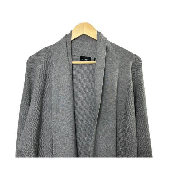 Cyrus Grey Open Cardigan Sweater with Button Sides Women's Size XL New $110 - Picture 2 of 8
